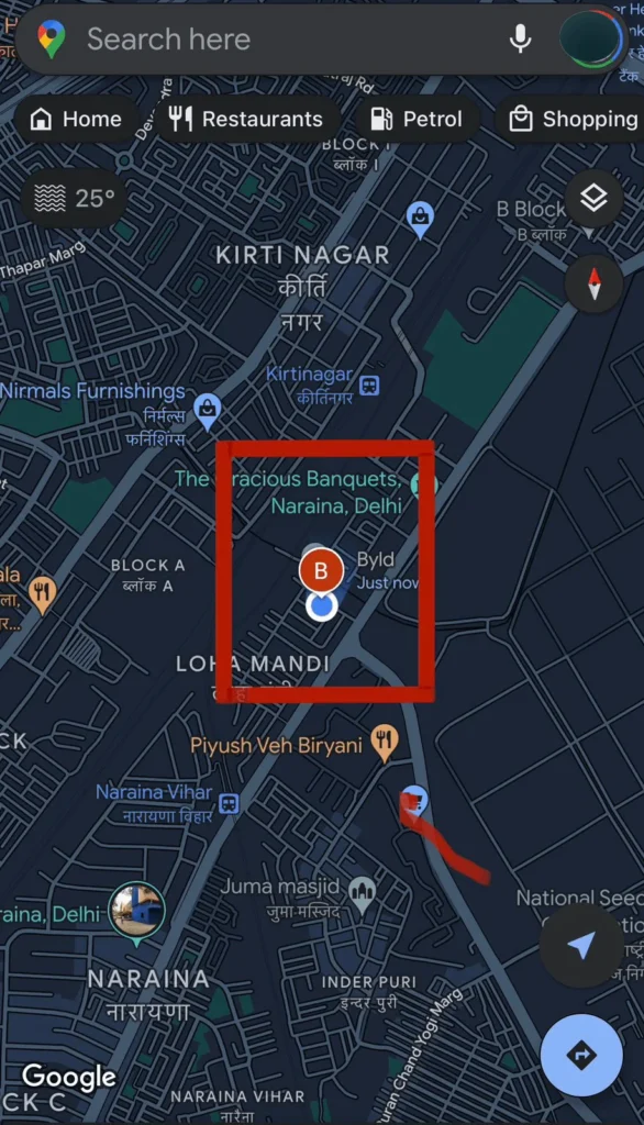 Gps location on google maps
